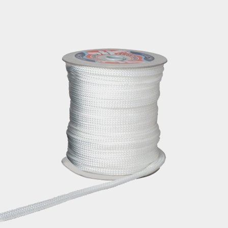 Fenderlijn 50 meter x Ø14 mm, plat, wit