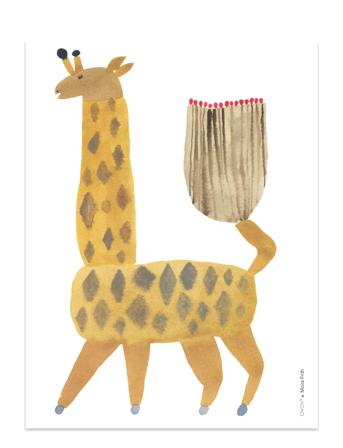 Noah Giraffe - Poster Home Kids Decor Posters & Frames Posters Animal Posters OYOY Living Design