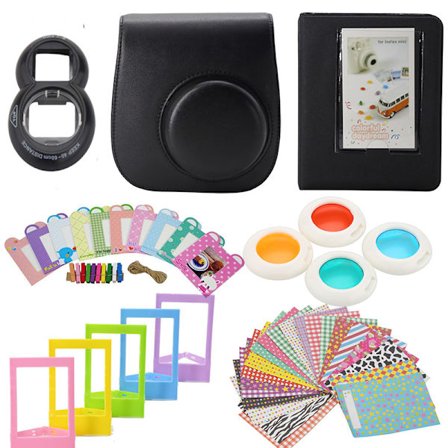 Instax Mini 8/9 Set: Färgade Linser, Selfiespegel & Album