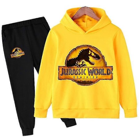 Lasten dinosaurus hupparit housut setti pojat tytöt Jurassic World Dominion collegepaidat hupullinen lasten muoti puserot vaatteet puku - Perfet