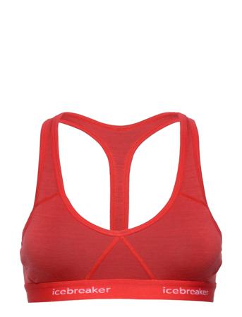 Wmns Sprite Racerback Bra Lingerie Bras & Tops Sports Bras - ALL Punainen Icebreaker