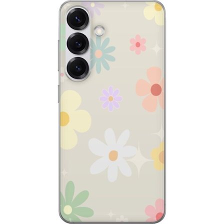 Mobilskal till Samsung Galaxy S25 med fejdande blommor