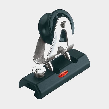 Ronstan Genuatravare med stopp och glidstav i rostfritt stål och svart komposit för segelbåtar och däckutrustning