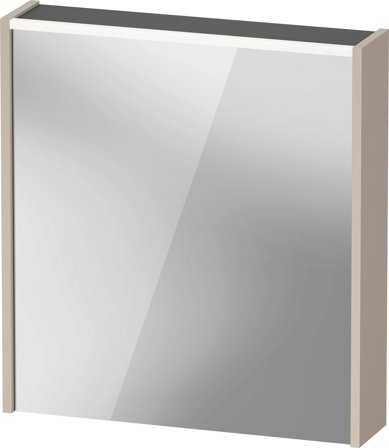 Duravit D-Code Spegelskåp 650x148x700, högeröppnade Taupe, Badrum