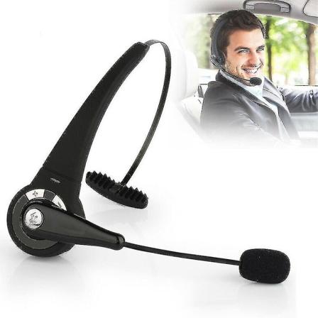 Trådlöst headset för lastbilschaufförer med brusreducering, over-head Bluetooth-hörlurar med laddningsbas