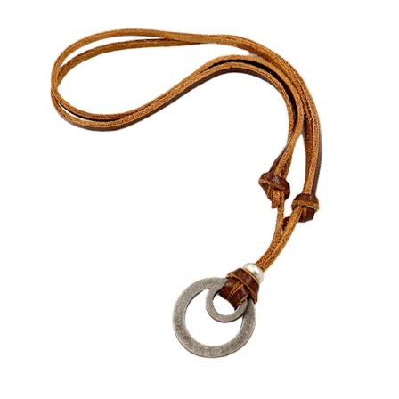 Håndvevd midjering i kveg-skinn halskjede punk vintage personlighet