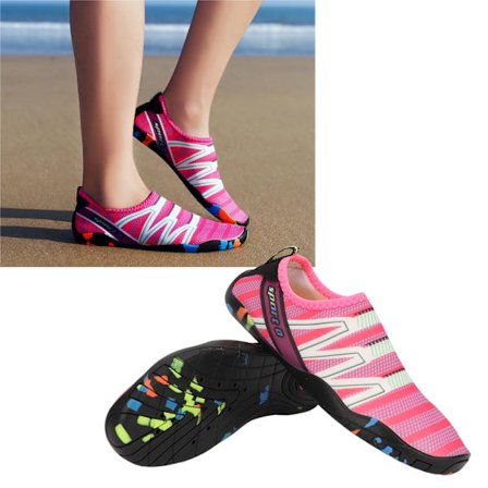 Badesko Lett Pustende Utendørs Snorklesko Hurtigtørkende Rosa Sko for Strand Bekkevandring Fotturer 40