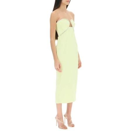 Self Portrait Midi Dresses , Geel , Dames , Maat: 2XS Casual jurken