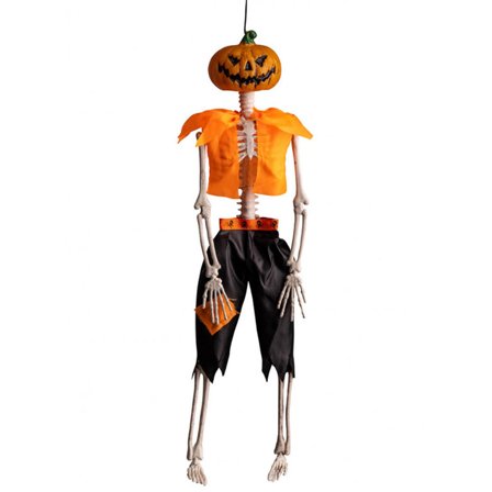 Hængende Skelet med Græskarhoved