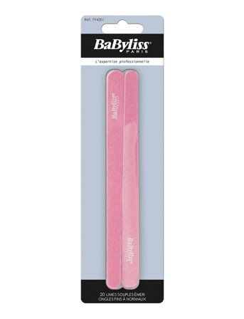 Babyliss Paris 20 Emery Boards Long Size - Pink - ONE SIZE