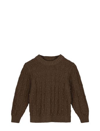 Bon Cable Pullover Pullover Brun Fliink*Betinget Tilbud