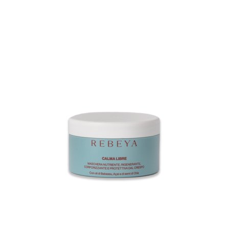REBEYA Capelli Calma Libre - Maschera Nutriente, Rigenerante, Corporizzante E Protettiva Dal Crespo 200ml - Maschera Nutriente