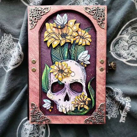 Skull Hidden Key Journal Keepsake Memory Journal 02 02