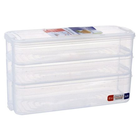 3 Lags Plast Opbevaringsboks Kurv Køkken Køleskab Frugt Madbeholder Organizer
