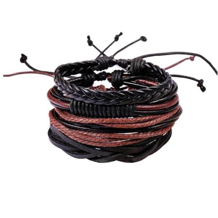 Armbandsset - 4 Delar Black One Size