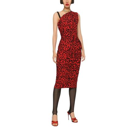 Dolce & Gabbana Midi Klänning röd, Dam, Dam, Storlek: S