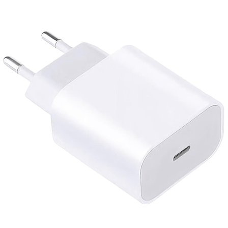 Laddare 25W iPhone/Samsung - Strömadapter - USB-C - Snabbladdare Vit