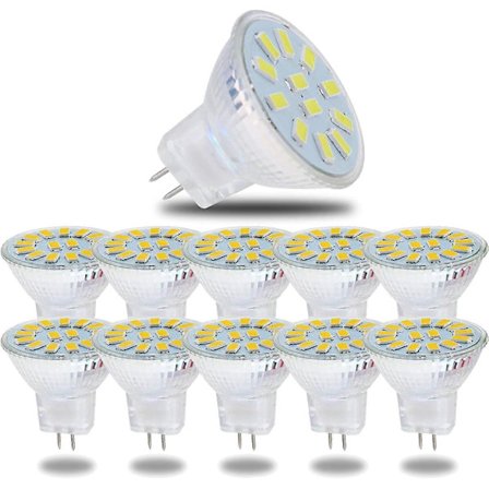 10 stk. MR11 GU4 5W LED Lampe Kold Hvid, 6000K 600 Lumen LED Pærer, Erstatning for 50W Halogenlamper, Ikke-Dæmpbar, 120