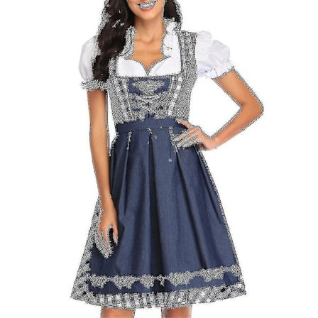 Ny dam Dirndl bayersk damtraditionell klänning öl flicka klänning blus förkläde