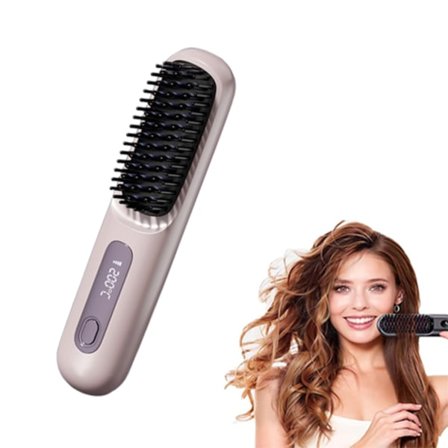 Lollanda 2-i-1 Trådløs Glattejern & Krøllejern med Keramiske Plader og USB-C Opladning – Hurtig Opvarmning på 20 sekunder, Tre Varmeindstillinger, 