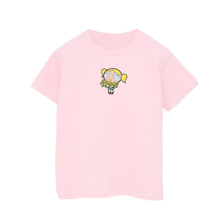 The Powerpuff Girls Girls Bubbles Flower Cotton T-Shirt 7-8 Yea