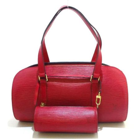 Louis Vuitton Vintage, Pre-owned Leather Soufflot Tote Bag Rood, Dames, Maat:ONE Size