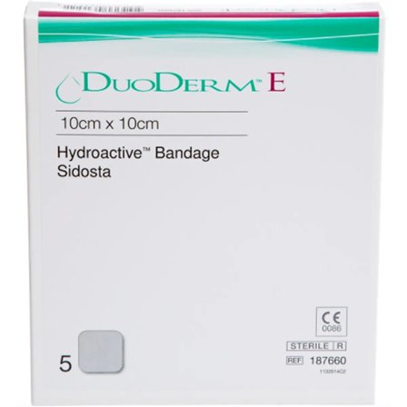 Duoderm E Hydrokolloid bandasje 10x10 cm 5 stk