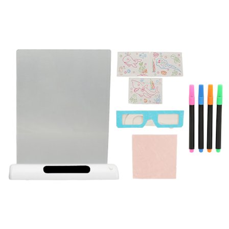 3D Valoisa Piirustuslevy Hai-tyyli 3D Valoisa Taikapiirustuslevy Lapsille Hauska Piirustuslevy