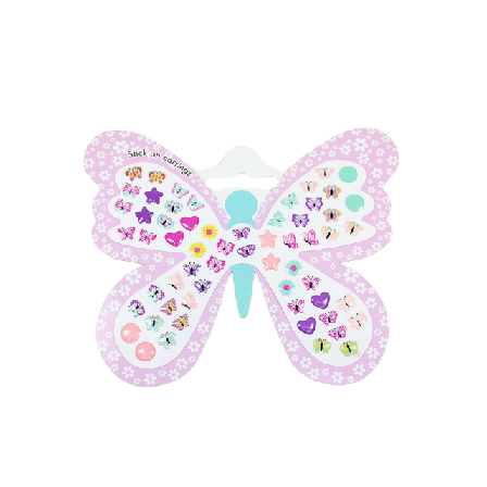 Complement Kids Örhängen Klistermärken Fjäril Smycken Unisex Flerfärgad