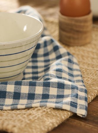 Ib Laursen Tøyserviett Lucas Blå-Natur-Ruter