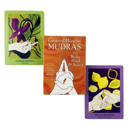 Mudras For Kropp, Sinn Og Ånd Den Praktiske Yogakurset Med 68 Kort For Øvelse Kort Tarot Oracle Kortstokk