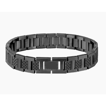 Metropole 2040117 rannekoru - Miesten krokotiilirannekoru musta