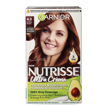 Garnier Nutrisse Ultra Créme 4.3 Golden Brown, Hår, Hårfarve, Permanent Hårfarve