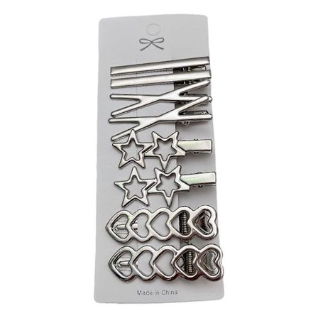 Glitrende Sølv Hårklemme Trendy Andenæbsspænder Til Piger Kvinder Sød Grib Forår Sommer Hårtilbehør B