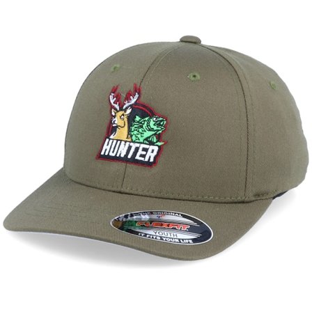 Hunter - Vert flexfit Casquette - Kids Hunter Olive Flexfit @ Hatstore