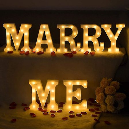 Led Glow Bokstaver Valentinsdagsgave - Lys opp Fri Meg-skilt med varmhvit LED-XF17-