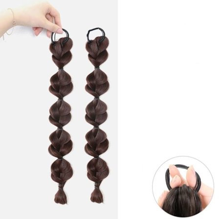 2st Braid Peruk Ny Tie Up Handvävd hästsvansperuk
