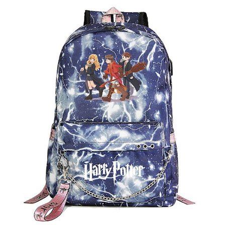 Harry Potter Ryggsäck för tonåringar - Unisex skolreseväska med tecknad design, stor kapacitet - Fashionabla studenters casual Mochilas hög kvalitet