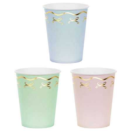 Papkrus Pastel med Guldsløjfer 6-pak