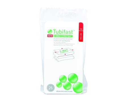 Tubifast 3,5cm x 1m Rød, 1 stk.