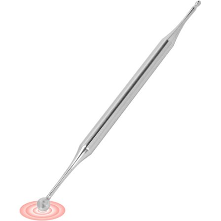 Akupunkturpen/Meridian Massagepen i Rustfrit Stål, Dobbelt Sonde