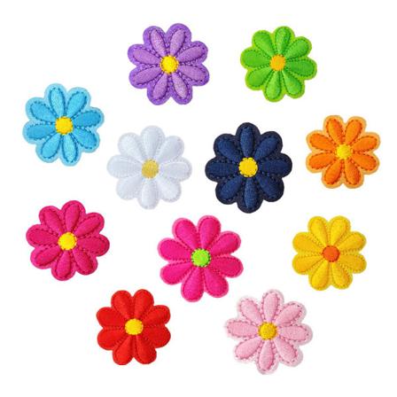 11 stycken blomsterbroderi strykjärnsmärken, fjärilbroderi