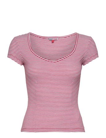 Tjw Bby Stripe Ss Top Red Tommy Jeans