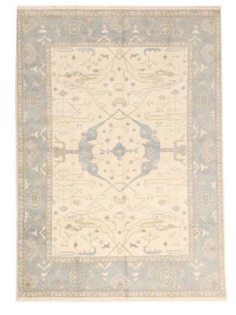 Handgeknüpft Usak Indisch Teppich 302X428 Beige/Orange