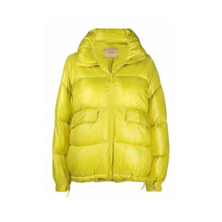 Twinset, short down jacket Geel, Dames, Maat:S,polyester