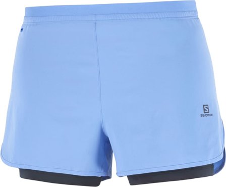 Salomon Women's Cross 2in1 Shorts Women workout shorts Blue M