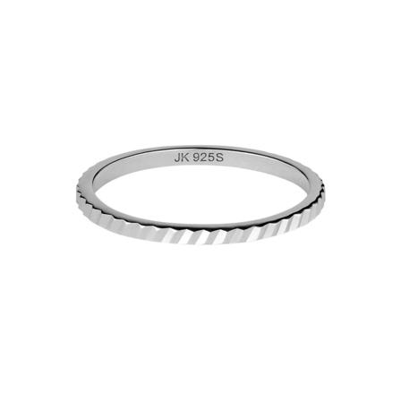 Jane Kønig, Small Reflection ring, sterling silver Szary, Kobieta, Rozmiar: 60 MM
