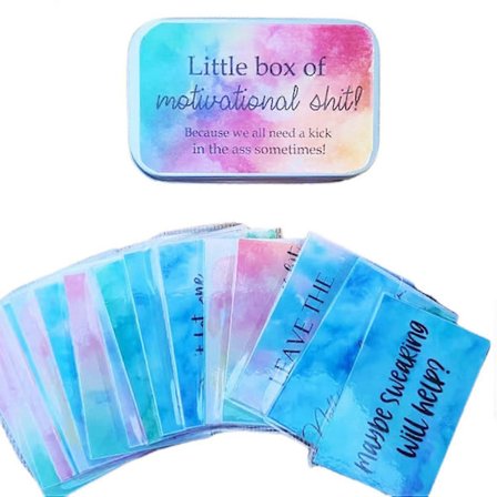 1 æske Sjove Motivationskort Opfordring Citat Kort Positivt Indhold Lykønskningskort til Festival G