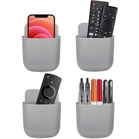 4 stk. opgraderinger vægmonteret fjernbetjening/penneholder/mobiltelefonholder