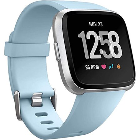 Smartwatch-armbandet är kompatibelt med Fitbit Versa Smartwatch, Versa 2 och Versa Lite se-klockor för kvinnor och män(Ljusblå-S)